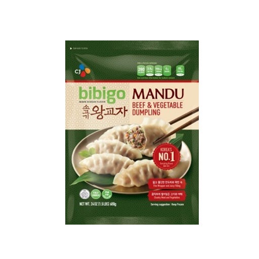 Bibigo Beef & Vegetable Dumpling 비비고 왕교자 소고기 만두 12/680g