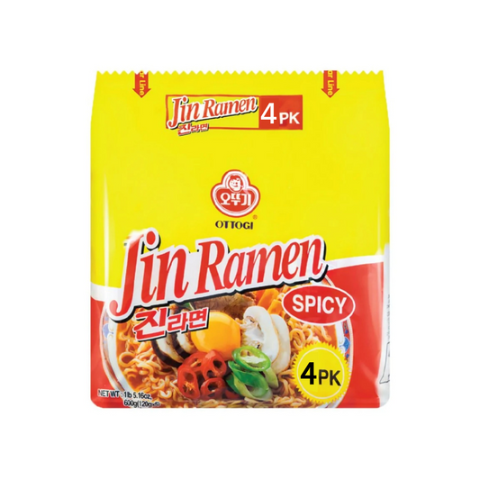 Ottogi Jin Ramyun Spicy 오뚜기 진라면 매운맛 8/4/120g