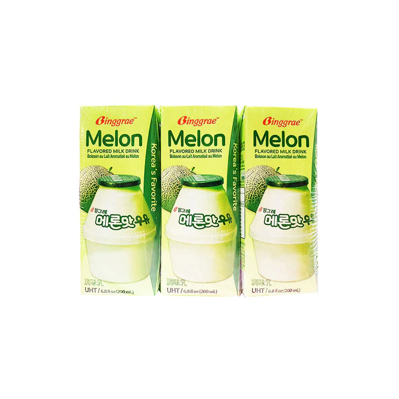 Melon Flavored Milk 빙그레 메론맛 우유 4/6/200ml