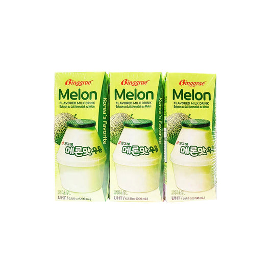 Melon Flavored Milk 빙그레 메론맛 우유 4/6/200ml